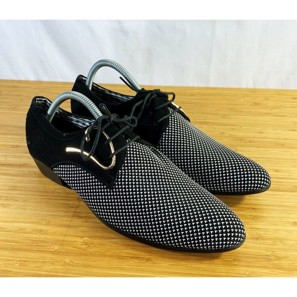 Business Casual Lace-Up Oxford Shoes Flat Pointed Office Black Shoes Mens 11